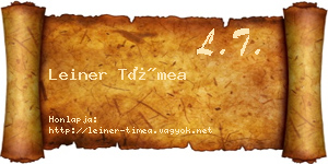 Leiner Tímea névjegykártya